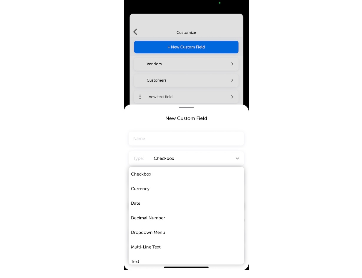 add new custom fields Scannur app